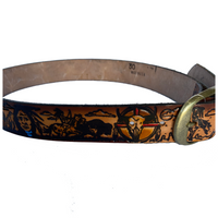 Thumbnail for Native American Embossed Leather Belt