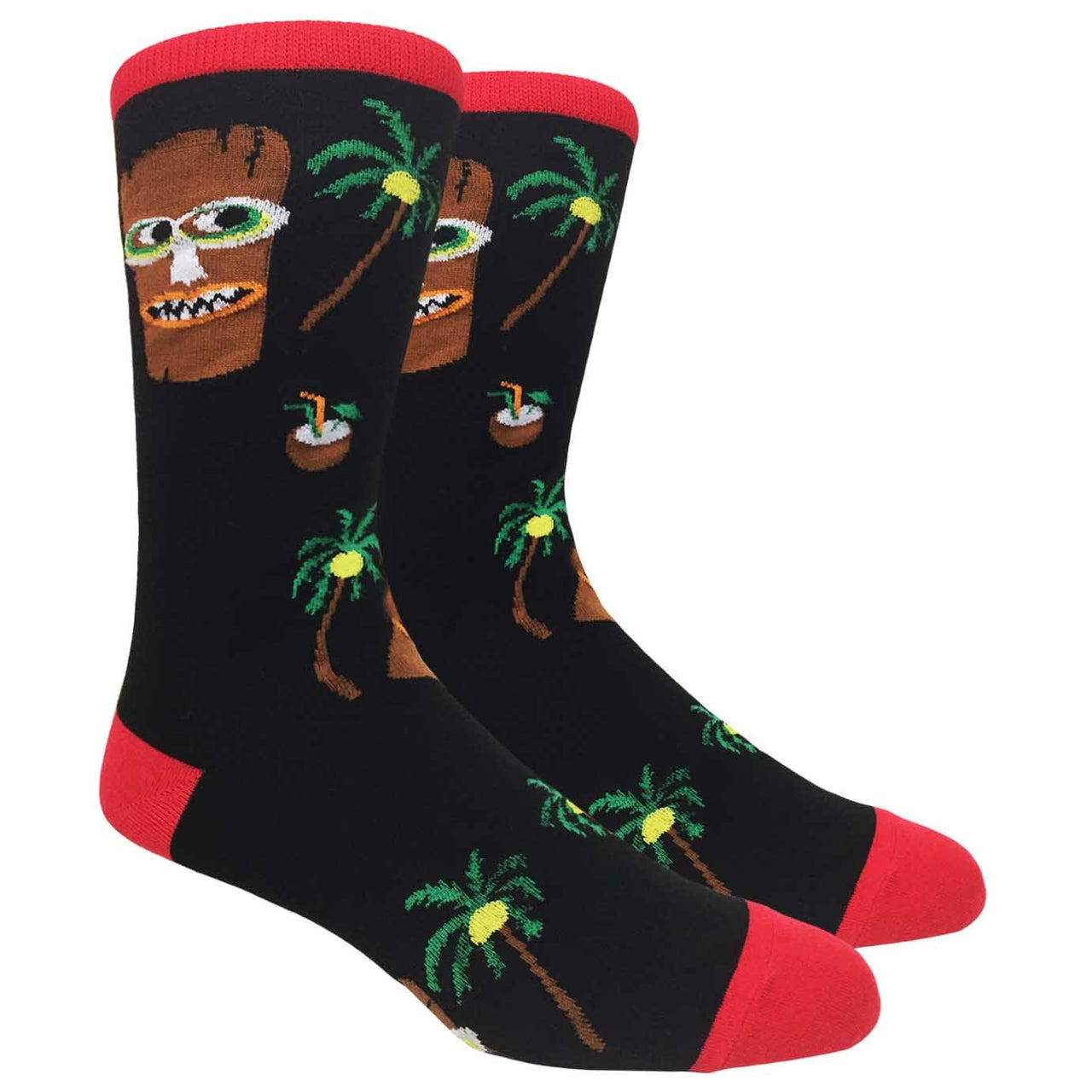 Tiki Man and Pina Colada Crew Socks