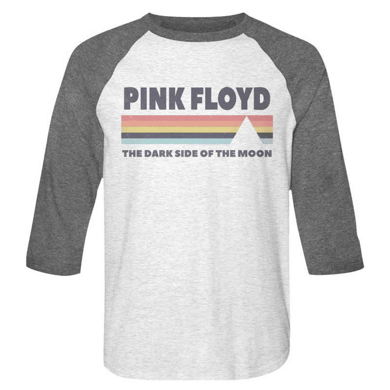 Pink Floyd The Dark Side of the Moon Baseball Tee White