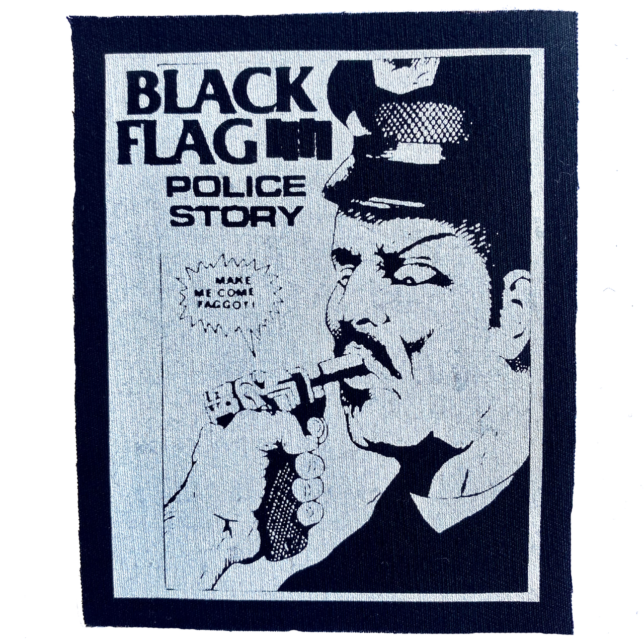 Black Flag Police Story Cloth Patch