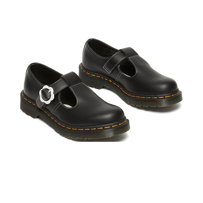 Dr. Martens Polley Flower Leather Mary Janes – Red Zone Dr. Martens Polley Flower Leather Mary Janes – Red Zone