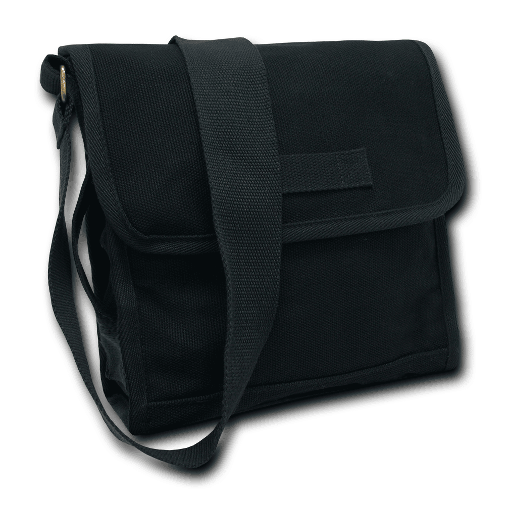 Black Military Field Messenger Bag