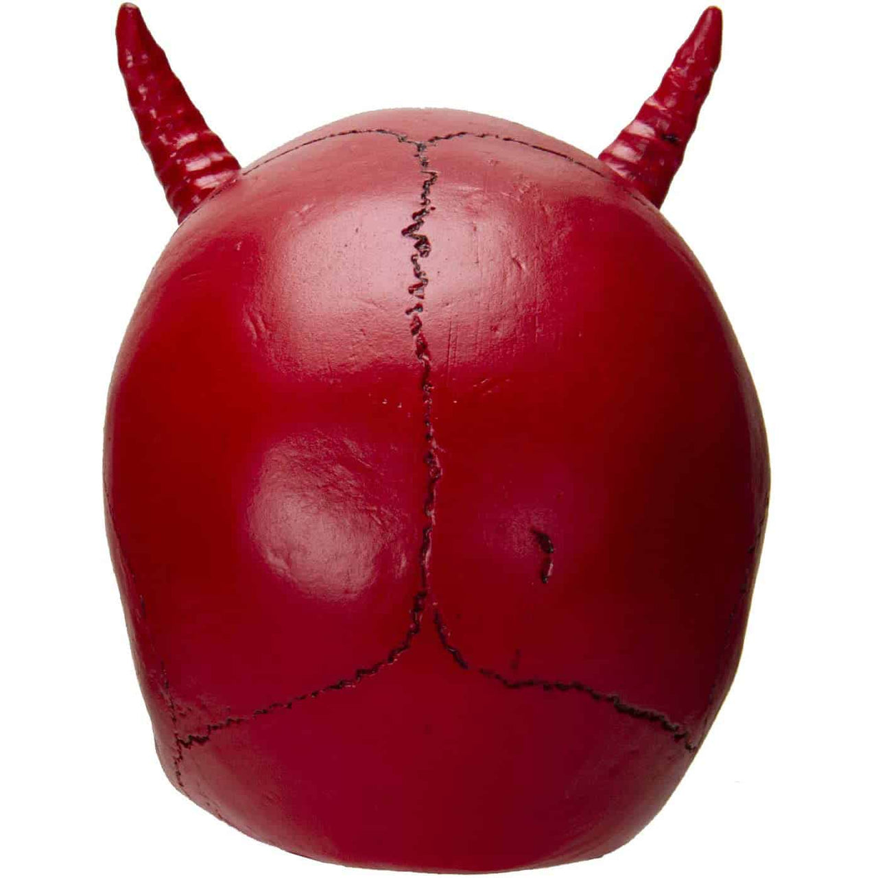 Red Horned Skull Figurine back