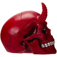 Thumbnail for Red Horned Skull Figurine side