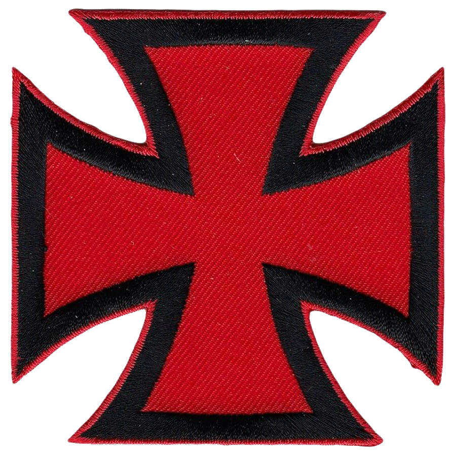 Red Iron Cross Patch