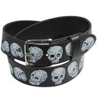 Thumbnail for Skull Embossed Leather Belt