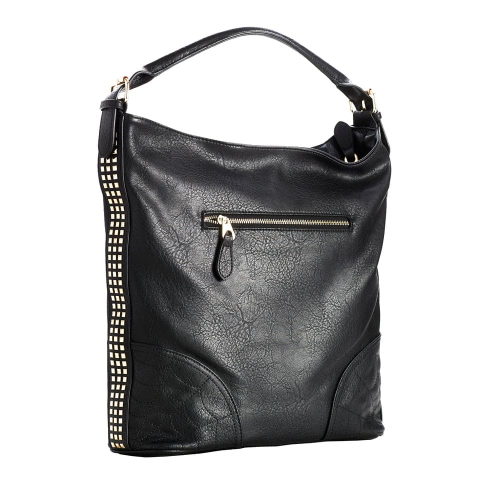 Hobo Purse Cross Body - Shoulder Bag - Cats and Gray Fabric – Borsa Bella  Design Co.