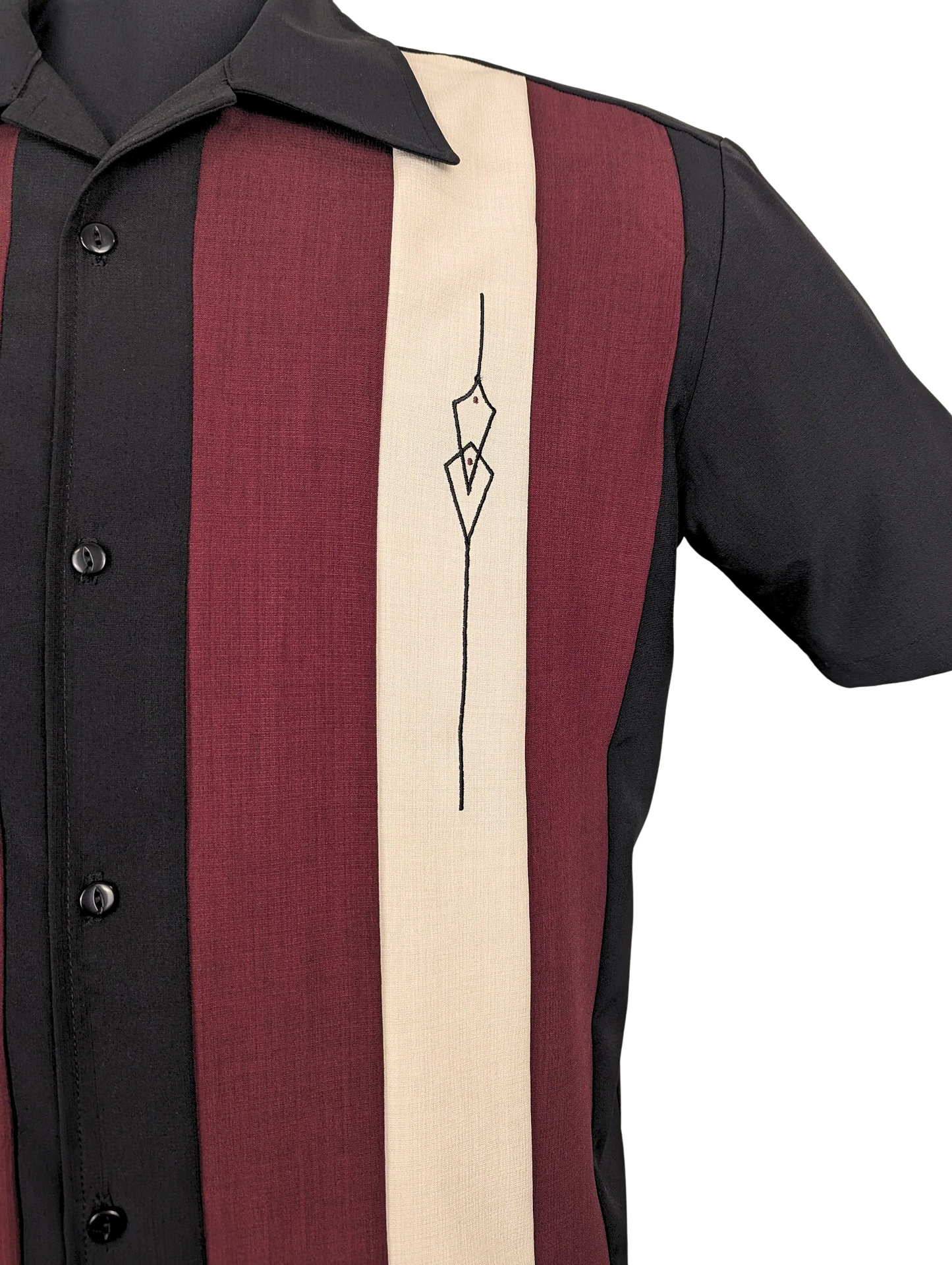 The Sheen in Black Stone And Burg Bowling Shirt