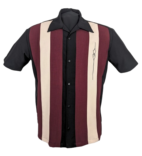 The Sheen in Black Stone And Burg Bowling Shirt
