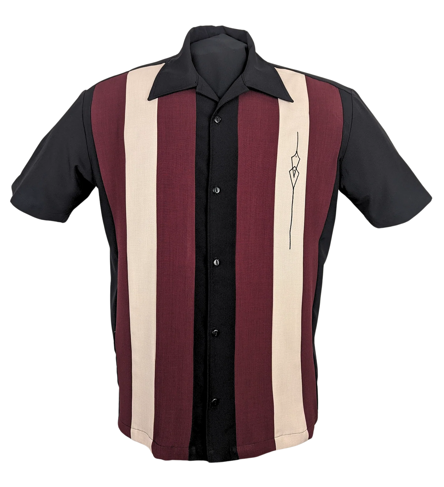 The Sheen in Black Stone And Burg Bowling Shirt