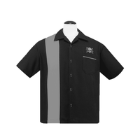 Thumbnail for Skull Wrench Black Bowling Shirt