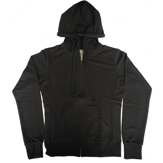 Women's Black Full Zip Hoodie