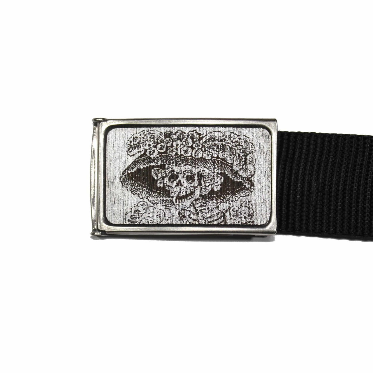 Web Belt Gray and Silver Catrina