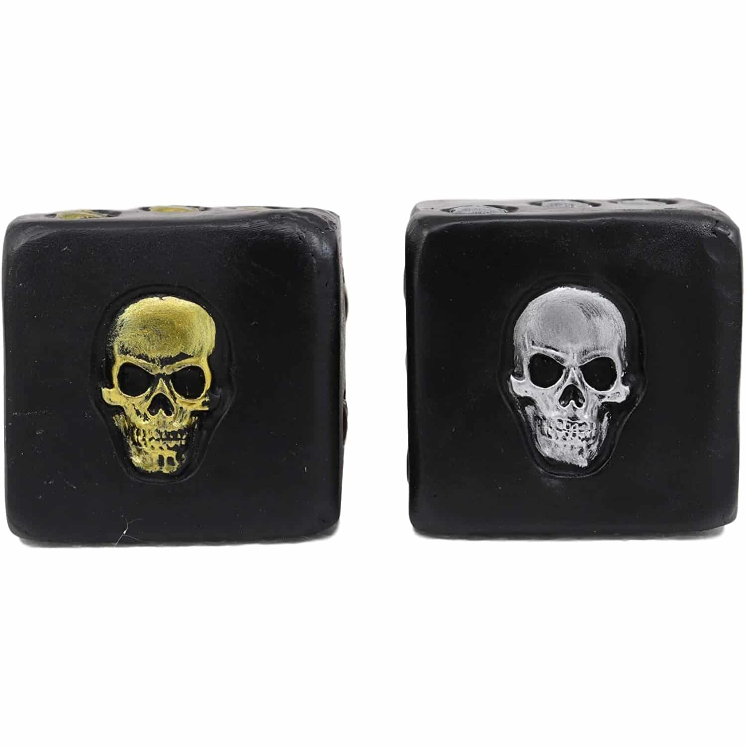 Silver and Gold Skull Dice Set s1
