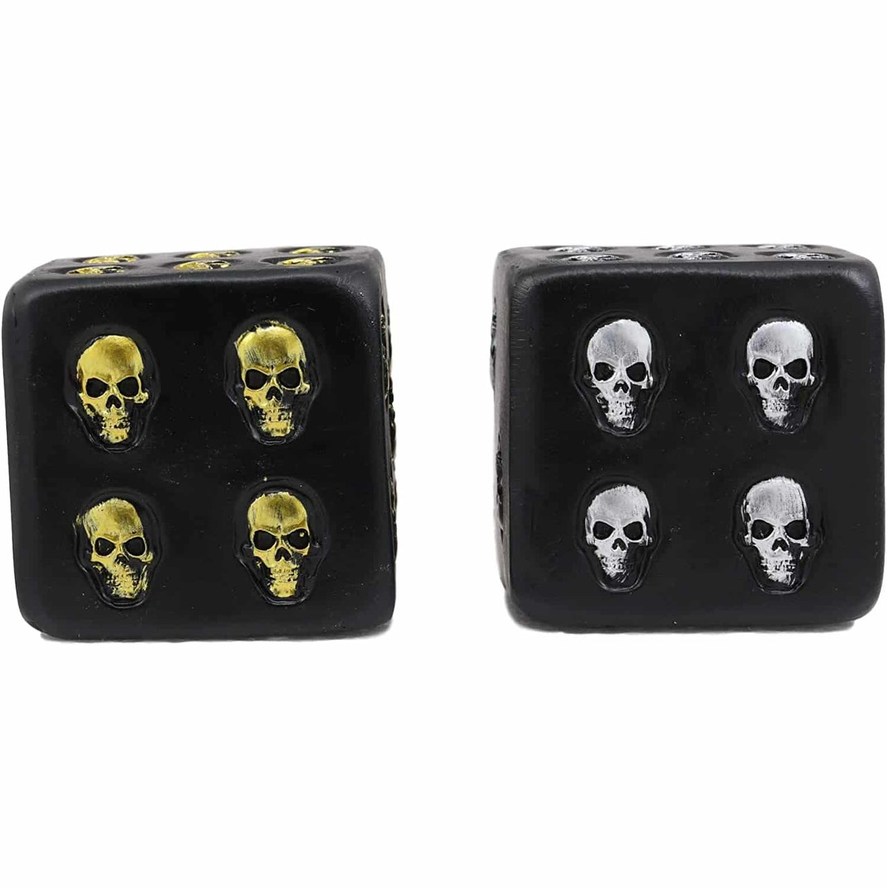 Silver and Gold Skull Dice Set s3