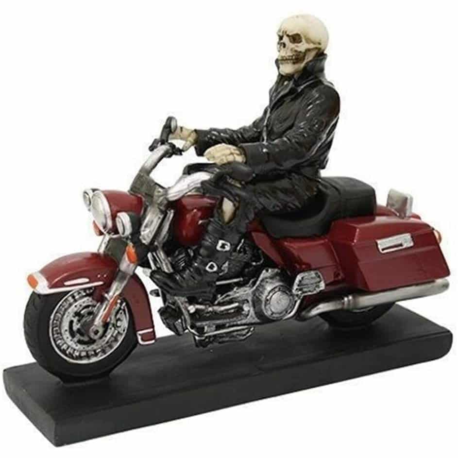 Skeleton Biker Figurine