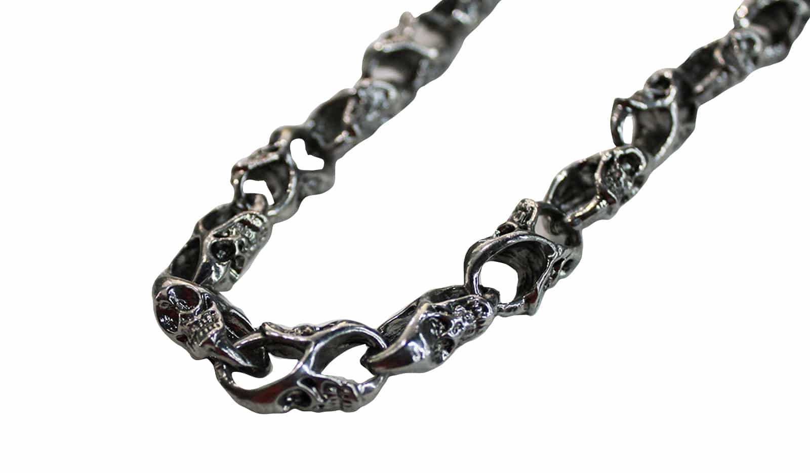 Chrome Skull Wallet Chain 31