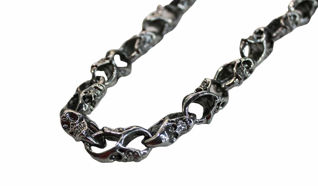 Chrome Skull Wallet Chain 31"