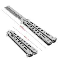Thumbnail for Novelty Stainless Steel Balisong Hair Comb