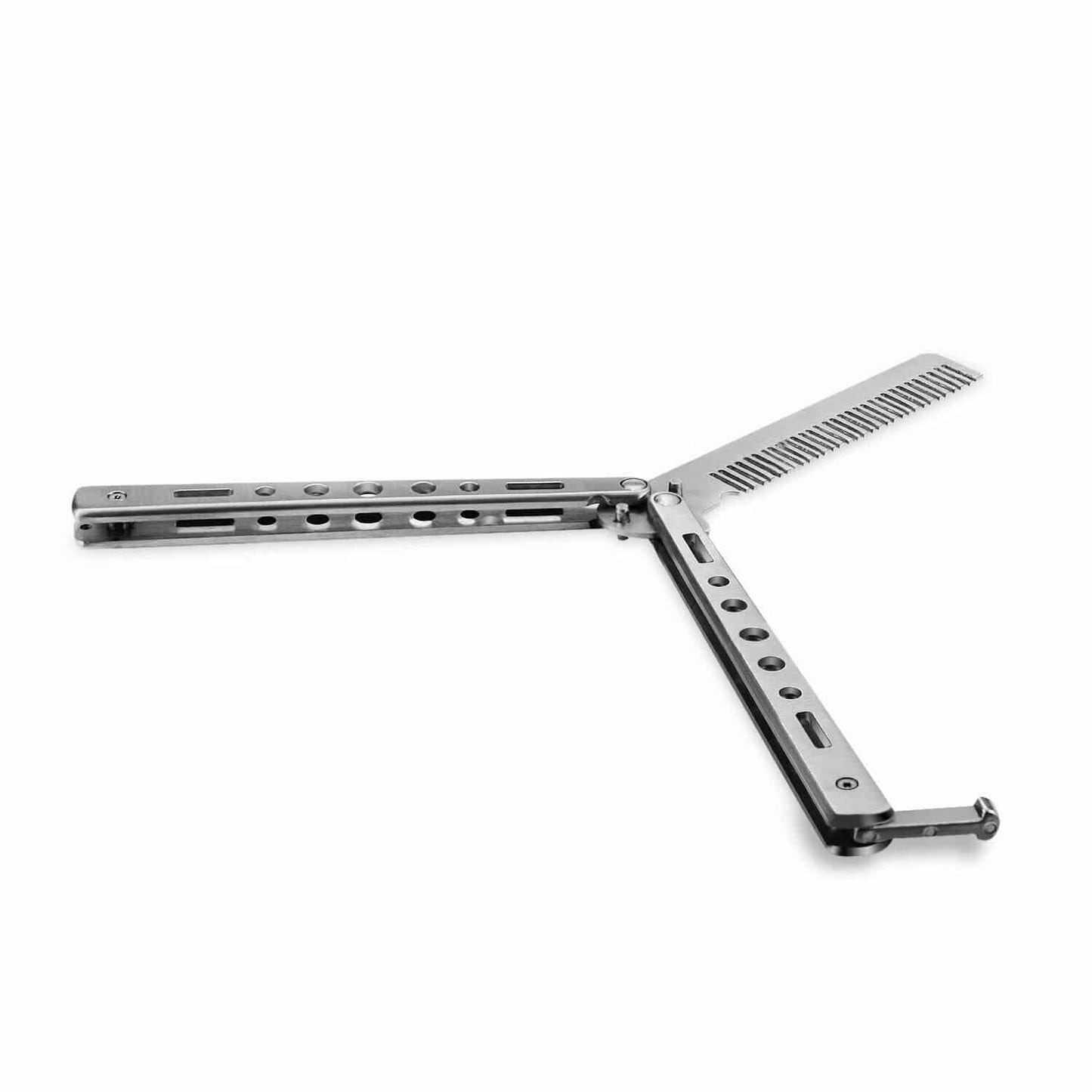 Novelty Stainless Steel Balisong Hair Comb