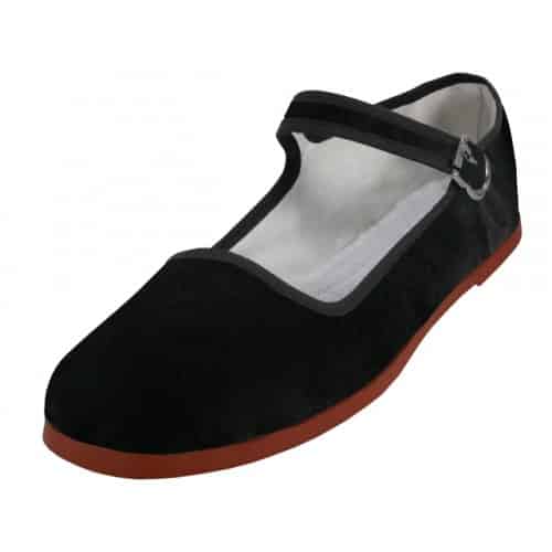 Black Velvet Mary Jane Shoes