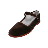 Thumbnail for Brown Velvet Mary Jane Shoes