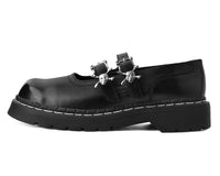 Thumbnail for TUK Black 2-Skull Buckle Mary Jane T2307