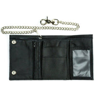 Thumbnail for Soft Leather Tri-Fold Wallet w/ Chain