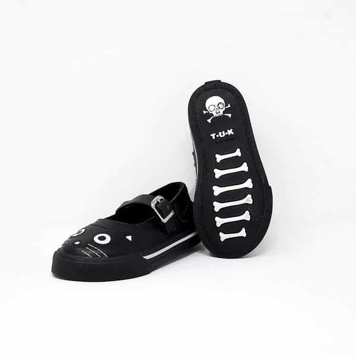 TUK Black Kitty Mary Jane Toddler Sneaker A9725