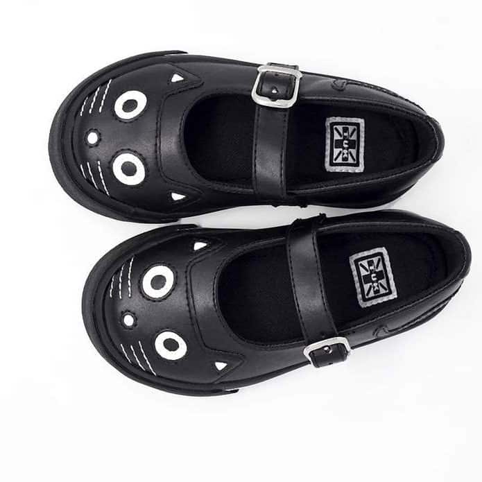 TUK Black Kitty Mary Jane Toddler Sneaker A9725