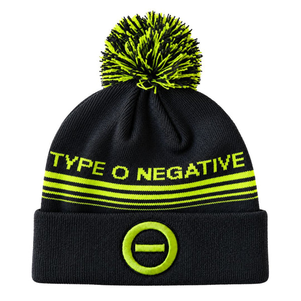 Type O Negative Black and Green Pom-Pom Beanie