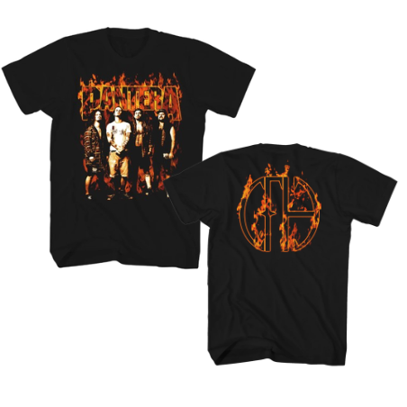 Pantera Flames Group Photo T-Shirt