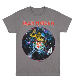 Iron Maiden World Piece Charcoal  T-Shirt