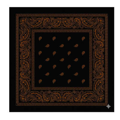 Black & Orange Bandana