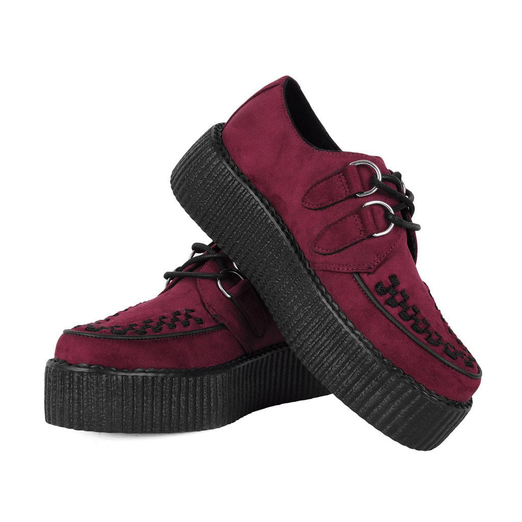Red suede creepers cheap