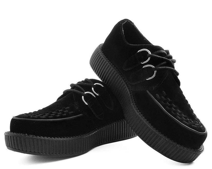 TUK Black Velvet Low Sole Creeper V9492