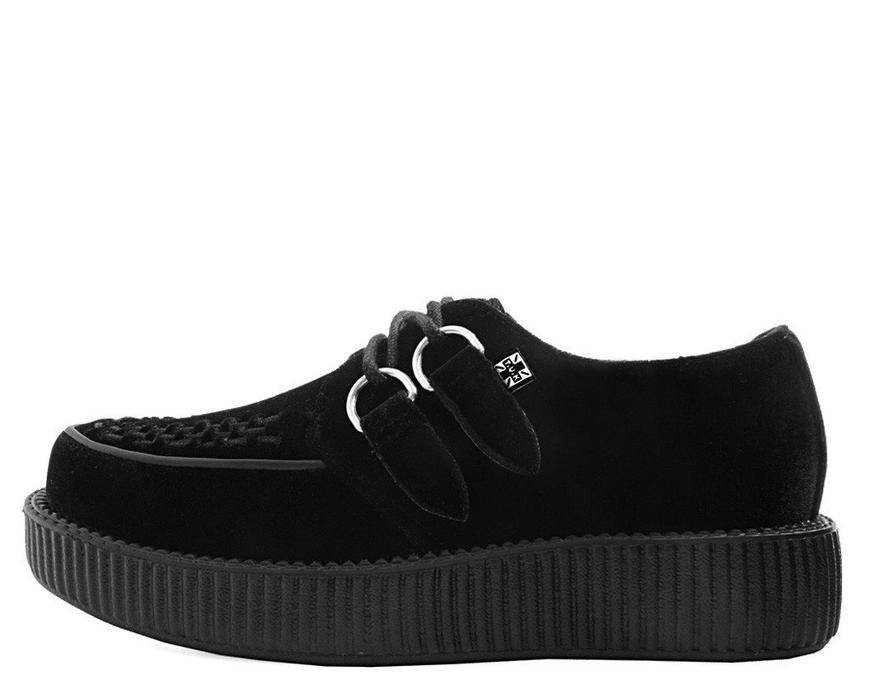 TUK Black Velvet Low Sole Creeper V9492
