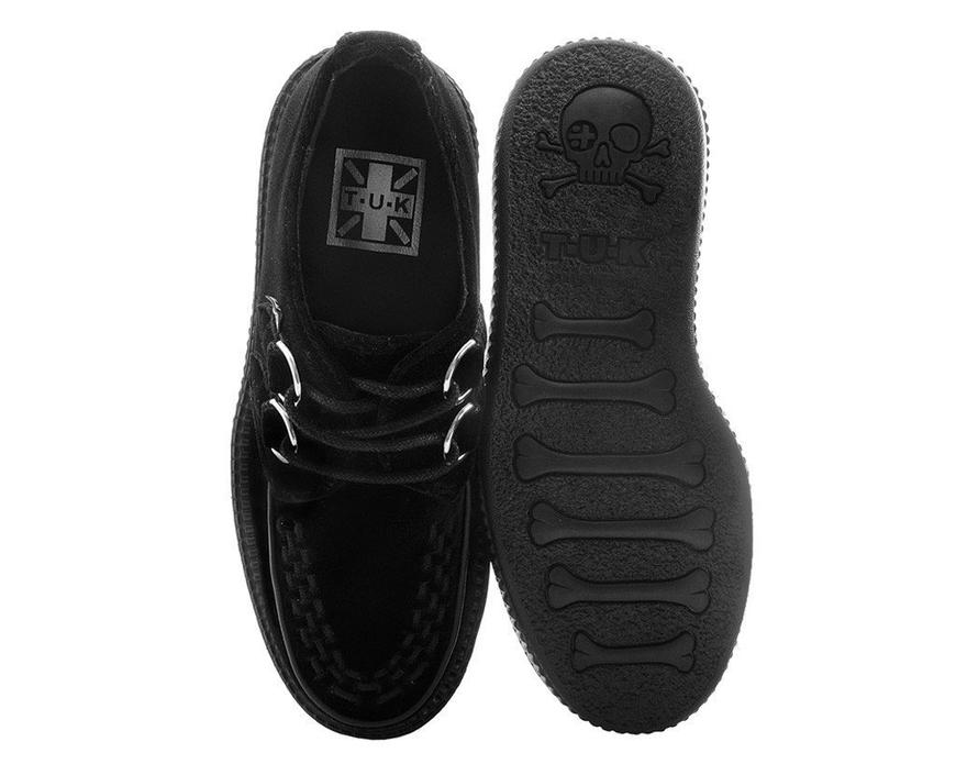 TUK Black Velvet Low Sole Creeper V9492