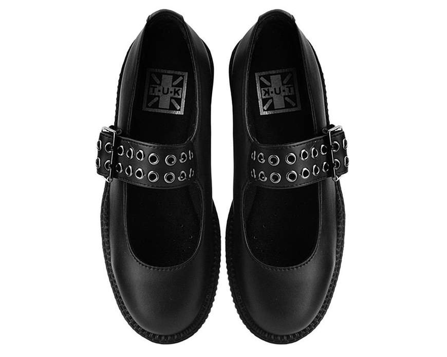 TUK Black Mary Jane Creeper V9595L
