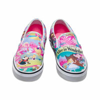 Thumbnail for Vans Disney Classic Slip-On Alice in Wonderland Shoe Pink