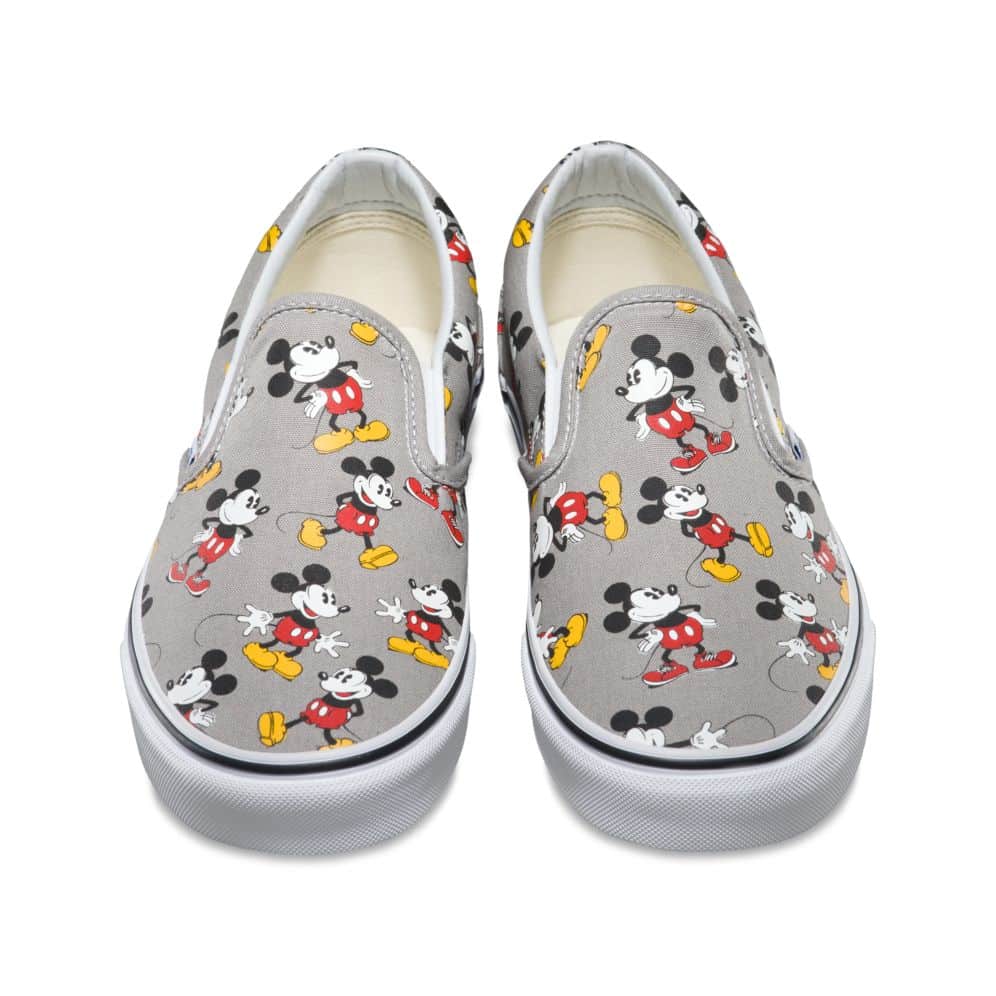 Vans Disney Classic Slip-On Mickey Mouse Shoe Frost Gray