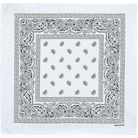 Thumbnail for White Paisley Cotton Bandana