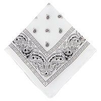 Thumbnail for White Paisley Cotton Bandana