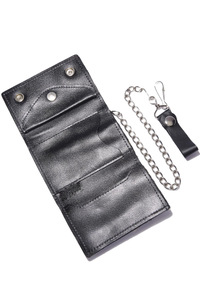 Thumbnail for Fuzzy Leopard Tri-Fold Wallet w/ Chain