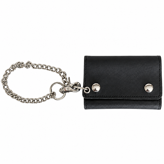 Mid Size Tri-Fold Wallet w/ Chain