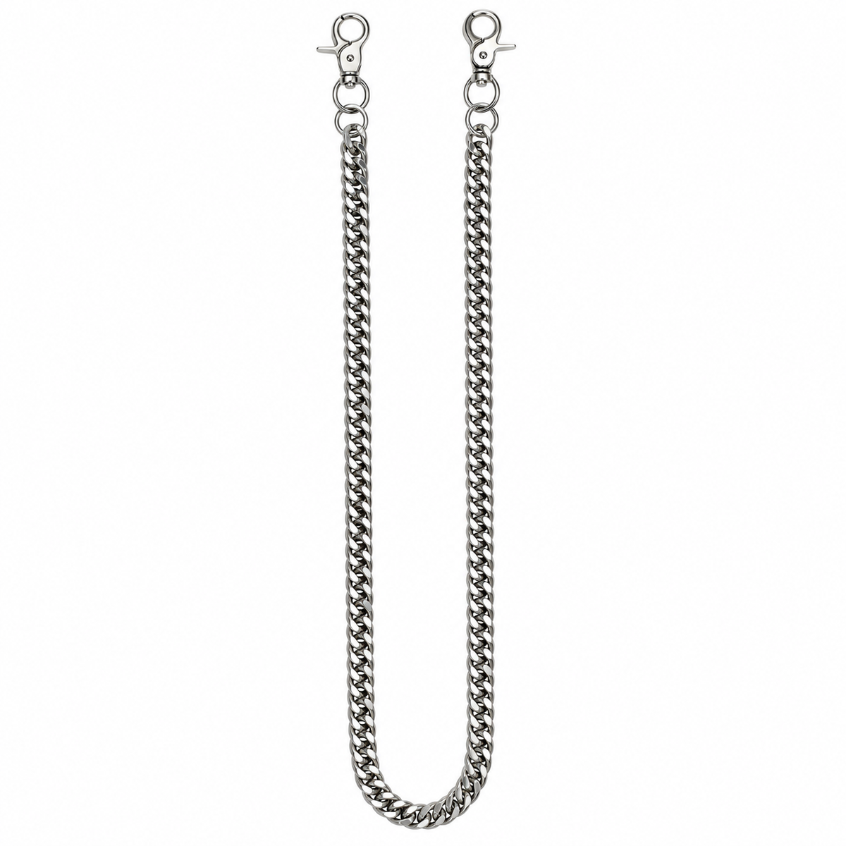 Chrome Double Link Wallet Chain 33"
