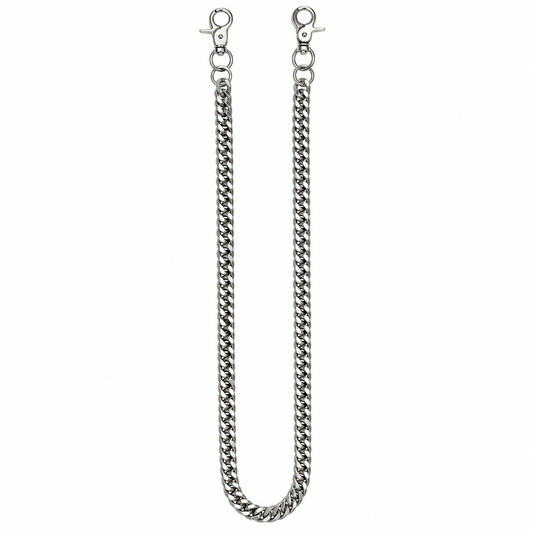 Chrome Double Link Wallet Chain 33"