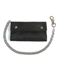 Thumbnail for Large Soft Bi-Fold Wallet W/ Chain