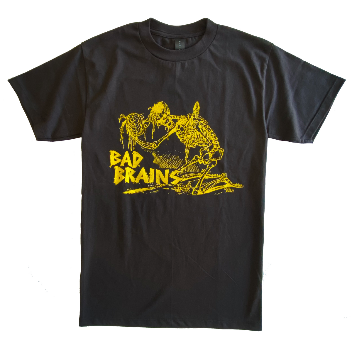 Bad Brains バンドTシャツ XLサイズ　レア Bad Brains Yellow Skeleton Official Band T-Shirt - Hardcore Punk