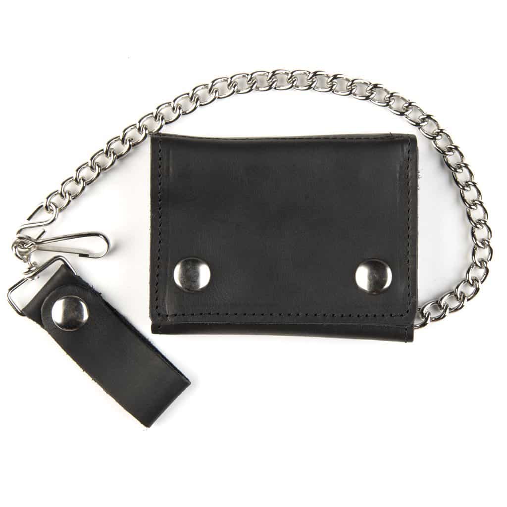 Large Tri-Fold Black Wallet